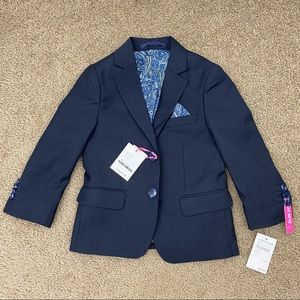 Isaac Mizrahi Suit Blazer Jacket Navy 4 Slim Fit